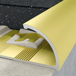 Profil C krawędziowy 12 mm długość 250 cm, aluminiowy, anodowany złoty