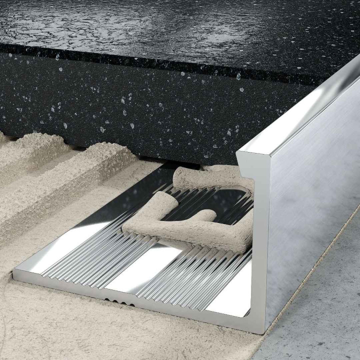 Profil L licowy prosty 8 mm długość 250 cm, aluminiowy, elektropoler srebrny szczotkowany
