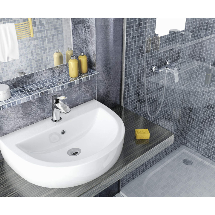 BATERIA UMYWALKOWA STAŁA CHROM CYNIA BCY 021M