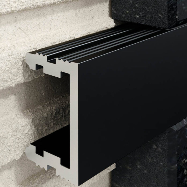 Profil U Listello 15 mm, długość 250 cm aluminiowy, anoda czarny mat