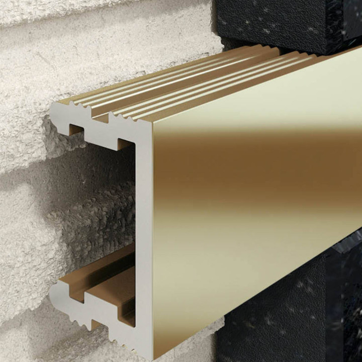 Profil U Listello 25 mm, długość 250 cm aluminiowy, elektropoler złoty