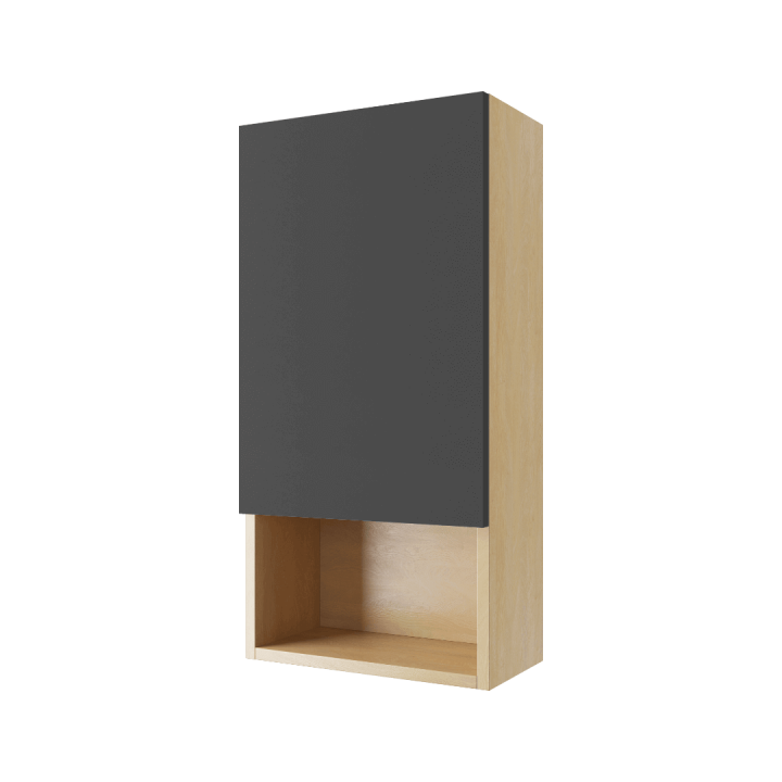 Tuto szafka wisząca wnękowa z frontem lewa 40x80 cm, dąb/szary