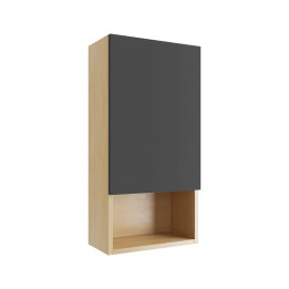 Tuto szafka wisząca wnękowa z frontem prawa 40x80 cm, dąb/szary
