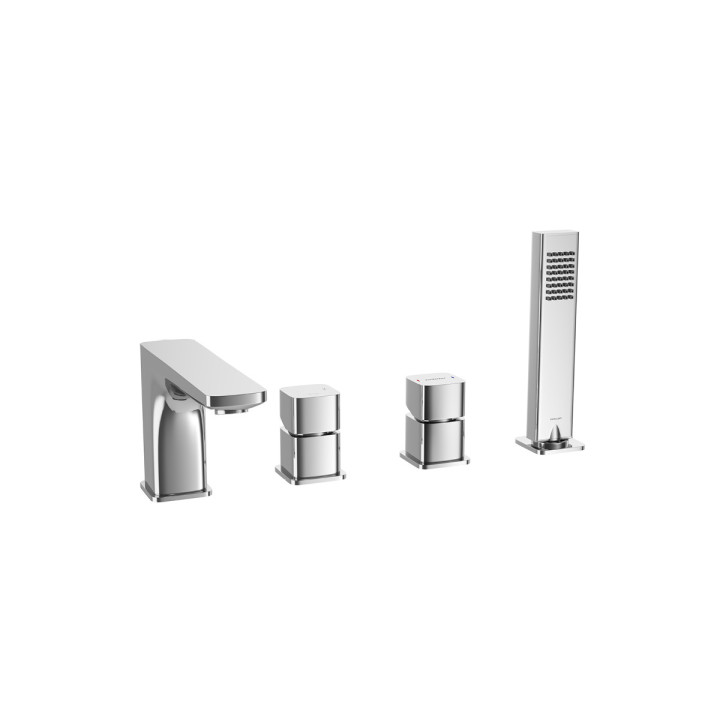 Keria bateria wannowa 4 otworowa, chrom
