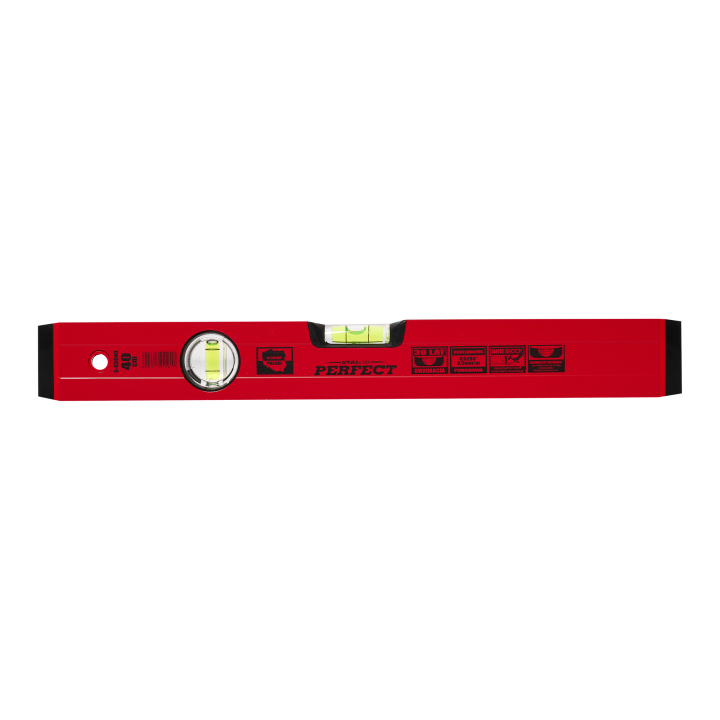 Poziomnica aluminiowa 40cm czerwona STALCO PERFECT S-65040