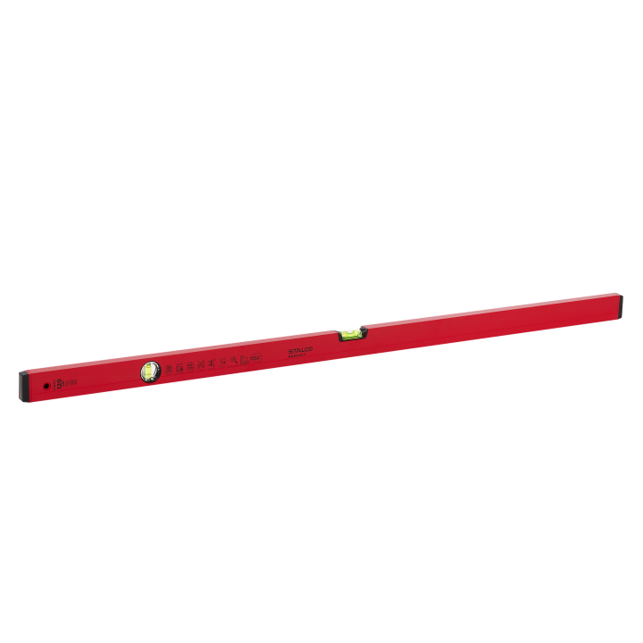 Poziomnica aluminiowa 120cm czerwona STALCO PERFECT S-65122