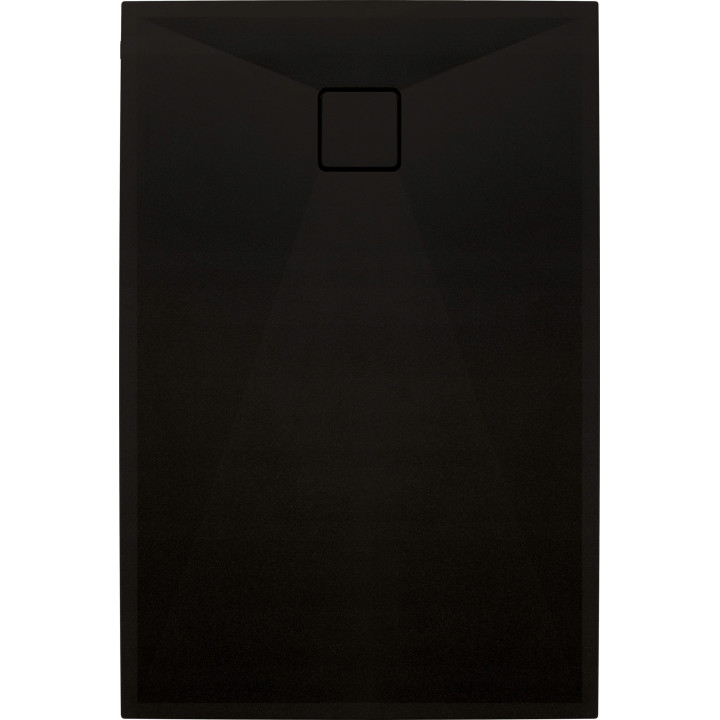 BRODZIK GRANITOWY PROSTOKĄTNY 120X90 CM NERO KQR N43B