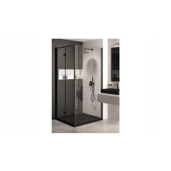 BRODZIK GRANITOWY PROSTOKĄTNY 120X90 CM NERO KQR N43B