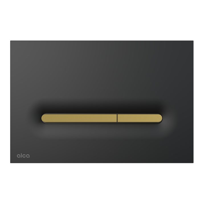 Przycisk sterujący do systemów podtynkowych, czarny-mat/złoty-mat