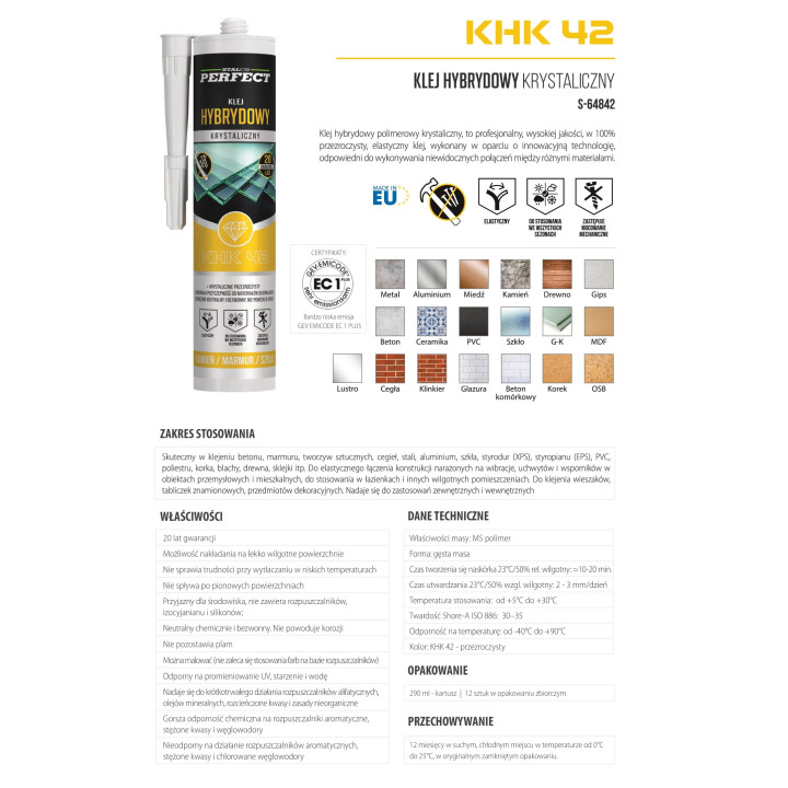 Klej hybrydowy krystaliczny