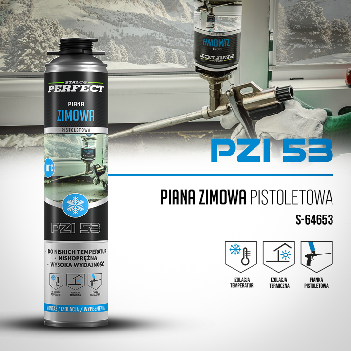 Piana zimowa pistoletowa STALCO PERFECT 750 ml -10°C niskoprężna