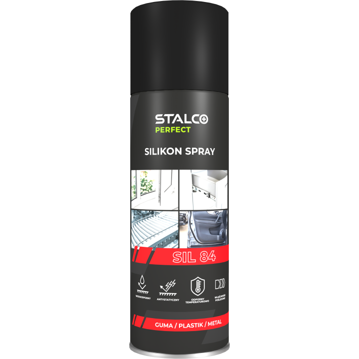 Smar silikonowy spray STALCO PERFECT 400 ml do gumy uszczelek prowadnic