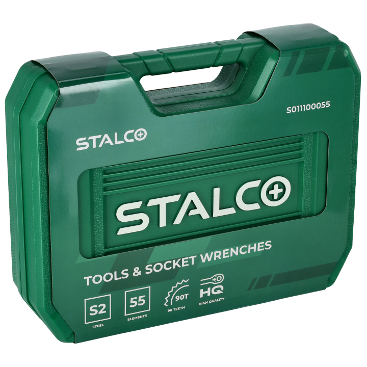 ZESTAW NARZĘDZI 1/2” 1/4” 55 EL. GRZECHOTKA 90T BMC STALCO S011100055