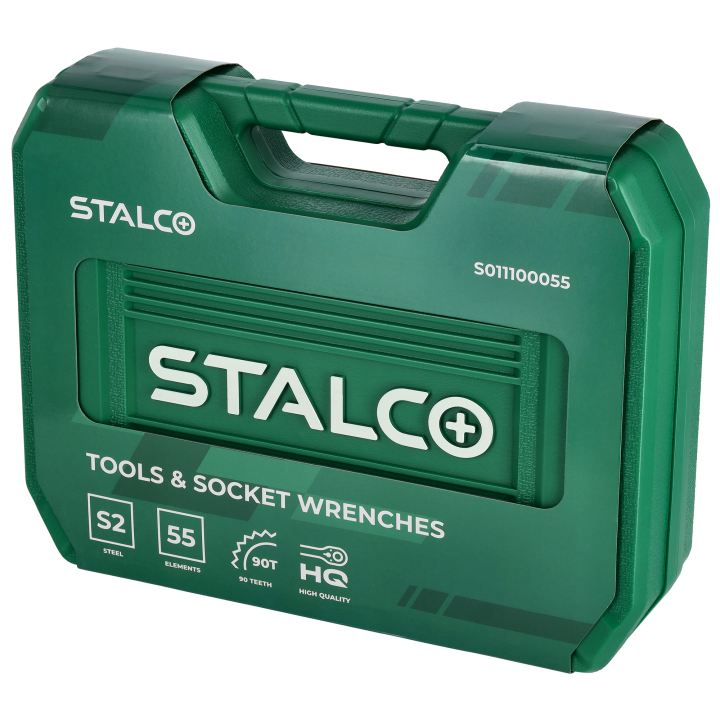 ZESTAW NARZĘDZI 1/2” 1/4” 55 EL. GRZECHOTKA 90T BMC STALCO S011100055