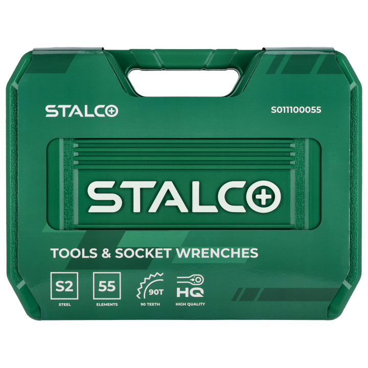 ZESTAW NARZĘDZI 1/2” 1/4” 55 EL. GRZECHOTKA 90T BMC STALCO S011100055