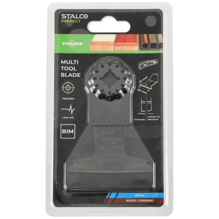 Brzeszczot BIM-METAL/DREWNO do cięcia wgłęb. 65x40mm STARLOCK AII 65 APB STALCO PERFECT S066472232
