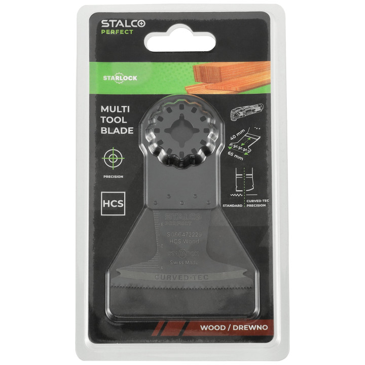Brzeszczot HCS-DREWNO do cięcia wgłębnego 65x40mm STARLOCK AII 65 APC STALCO PERFECT S066472229