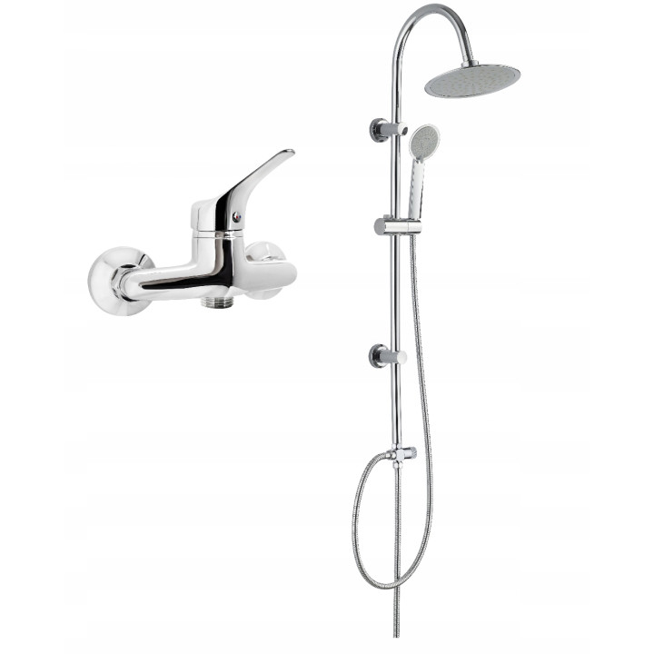 BATERIA PRYSZNICOWA ŚCIENNA CHROM BOJ 040M