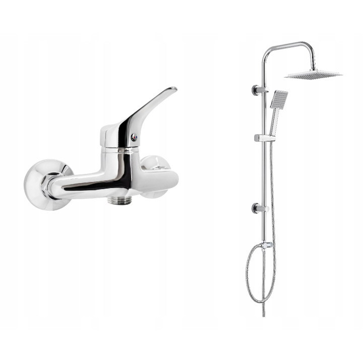BATERIA PRYSZNICOWA ŚCIENNA CHROM BOJ 040M
