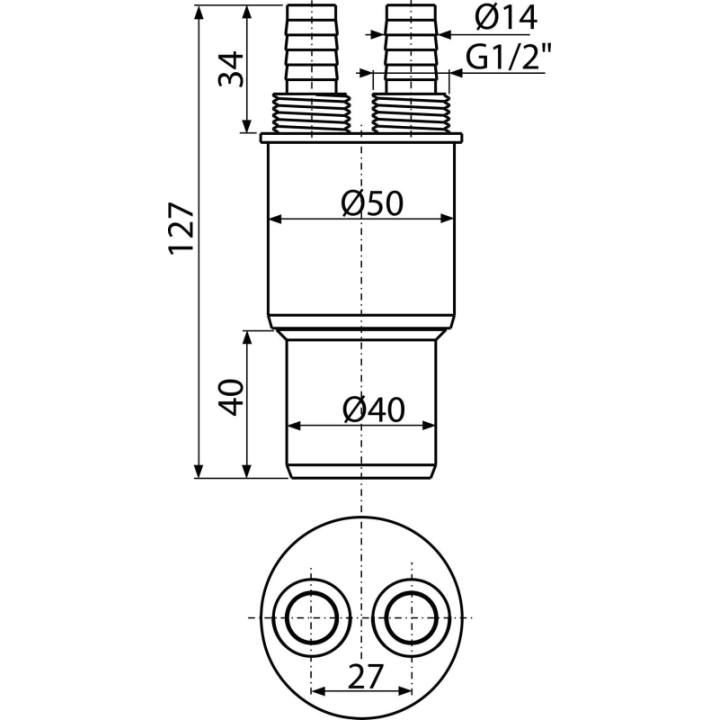 Redukcja połączenia HT 40/50×G1/2