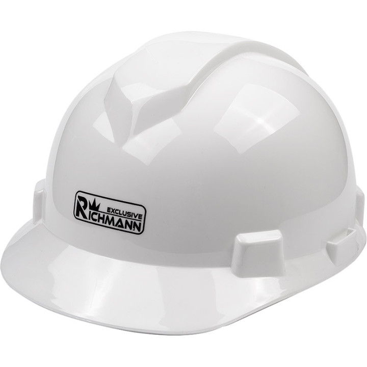 KASK OCHRONNY BIAŁY HDPE, 4-PUNKT. MOCOWANIE, CE