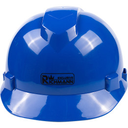 KASK OCHRONNY NIEBIESKI HDPE, 4-PUNKT. MOCOWANIE, CE