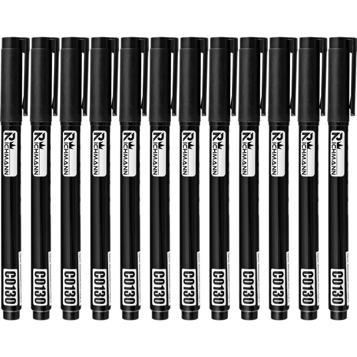MARKER PISAK BUDOWLANY CIENKI 1 mm CZARNY WODOODPORNY RICHMANN C0130