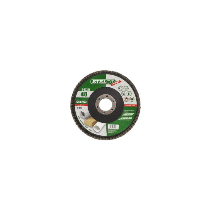 Tarcza listkowa ścierna STALCO 125 mm P40 do metalu drewna aluminium