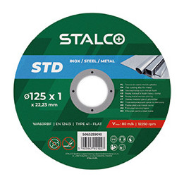 Tarcza do cięcia metalu INOX STALCO STD 125 x 1,0 mm płaska