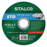Tarcza do cięcia metalu INOX STALCO STD 125 x 1,0 mm płaska