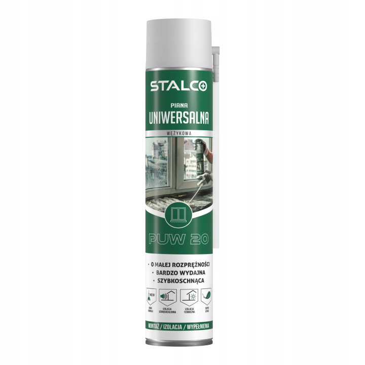 Piana montażowa uniwersalna STALCO 750 ml wężyk niskoprężna szybkoschnąca