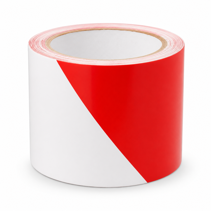 TAŚMA OSTRZEGAWCZA 100M/75MM BIAŁO-CZERWONA