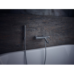 AX Starck Jednouchwytowa bateria wannowa z uchwytem Pin, natynkowa, Chrom