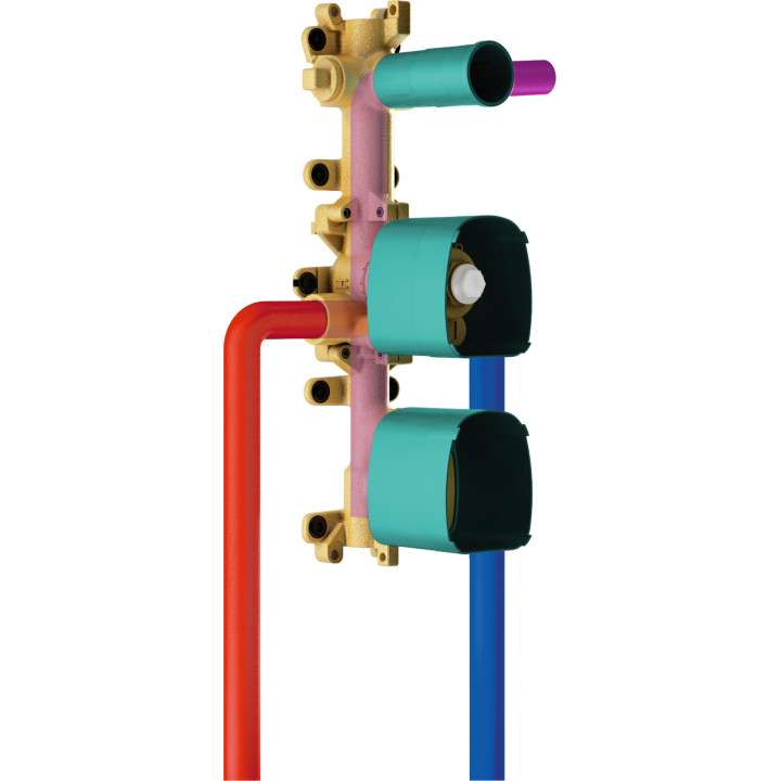 AX ShowerSolutions Zestaw podstawowy do zaworu odcinającego 120/120, podtynkowy