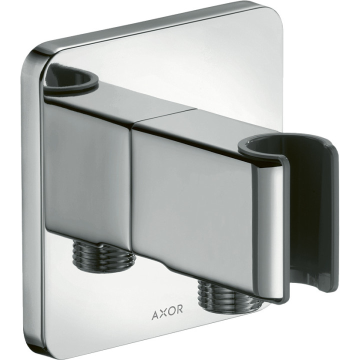 AX ShowerSolutions Przyłącze węża prysznicowego z uchwytem, softsquare, Chrom