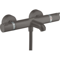 Hansgrohe Ecostat Comfort Bateria wannowa, termostatyczna, natynkowa, Czarny Chrom Szczotkowany