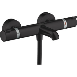 HG Ecostat Comfort Bateria wannowa, termostatyczna, natynkowa, Czarny Matowy