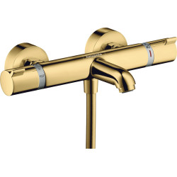Hansgrohe Ecostat Comfort Bateria wannowa, termostatyczna, natynkowa, Złoty Optyczny Polerowany