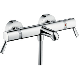 HG Ecostat Comfort Bateria wannowa Care z długimi uchwytami, termostatyczna, natynkowa, Chrom