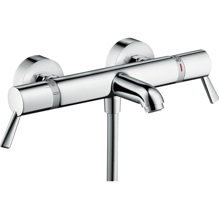 HG Ecostat Comfort Bateria wannowa Care z długimi uchwytami, termostatyczna, natynkowa, Chrom