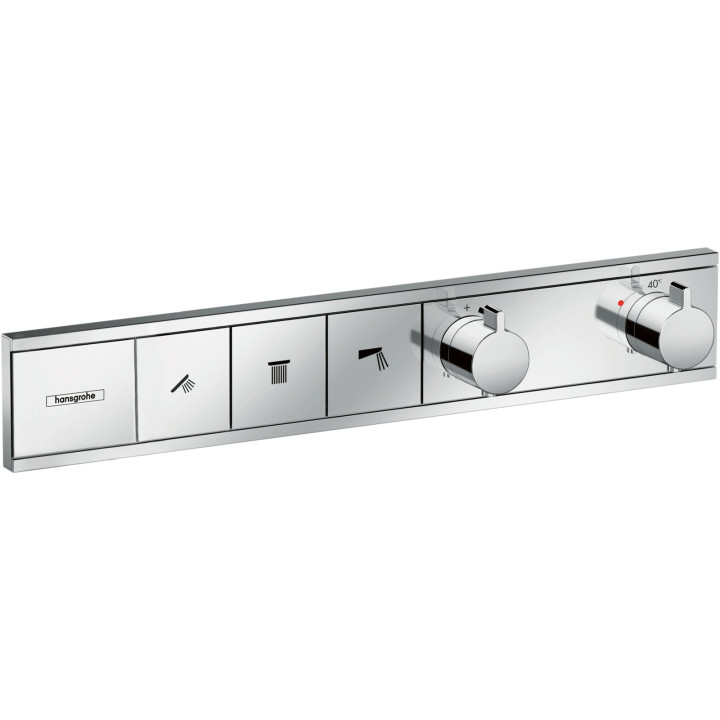 HG RainSelect Bateria termostatyczna do 3 odbiorników, podtynkowa, Chrom