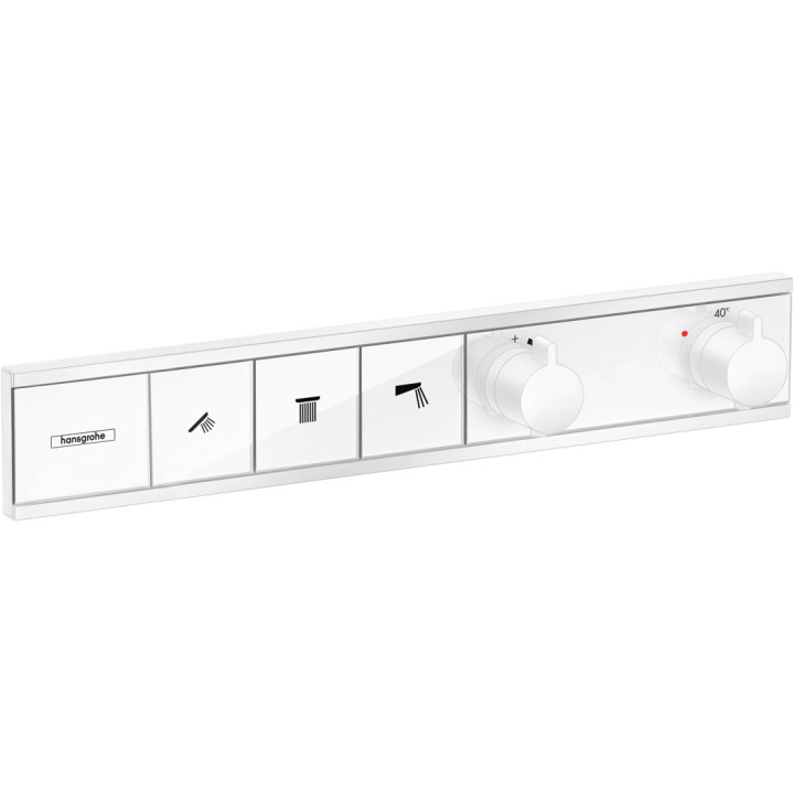 HG RainSelect Bateria termostatyczna do 3 odbiorników, podtynkowa, Biały Matowy