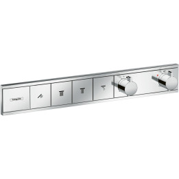 HG RainSelect Bateria termostatyczna do 4 odbiorników, podtynkowa, Chrom