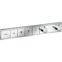 HG RainSelect Bateria termostatyczna do 4 odbiorników, podtynkowa, Chrom