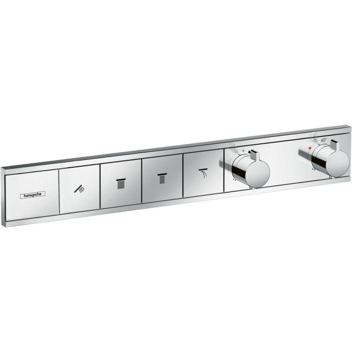 HG RainSelect Bateria termostatyczna do 4 odbiorników, podtynkowa, Chrom