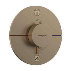 HG ShowerSelect Comfort S Bateria termostatyczna do 2 odbiorników, podtynkowa, Brąz Szczotkowany