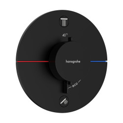HG ShowerSelect Comfort S Bateria termostatyczna do 2 odbiorników, podtynkowa, Czarny Matowy
