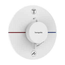 HG ShowerSelect Comfort S Bateria termostatyczna do 2 odbiorników zgodna z normą EN 1717, podtynkowa, Biały Matowy
