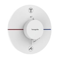 HG ShowerSelect Comfort S Bateria termostatyczna do 2 odbiorników zgodna z normą EN 1717, podtynkowa, Biały Matowy