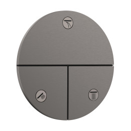HG ShowerSelect Comfort S Zawór odcinający do 3 odbiorników, podtynkowy, Czarny Chrom Szczotkowany